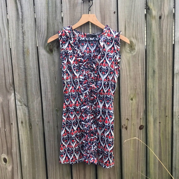 THML White/Orange/Blue Romper - Size XS